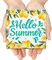 Hello Summer Lemon Wood Block Sign, 5 x 5 Inches – Cheerful Summer Décor for Home, Kitchen, and Table Displays